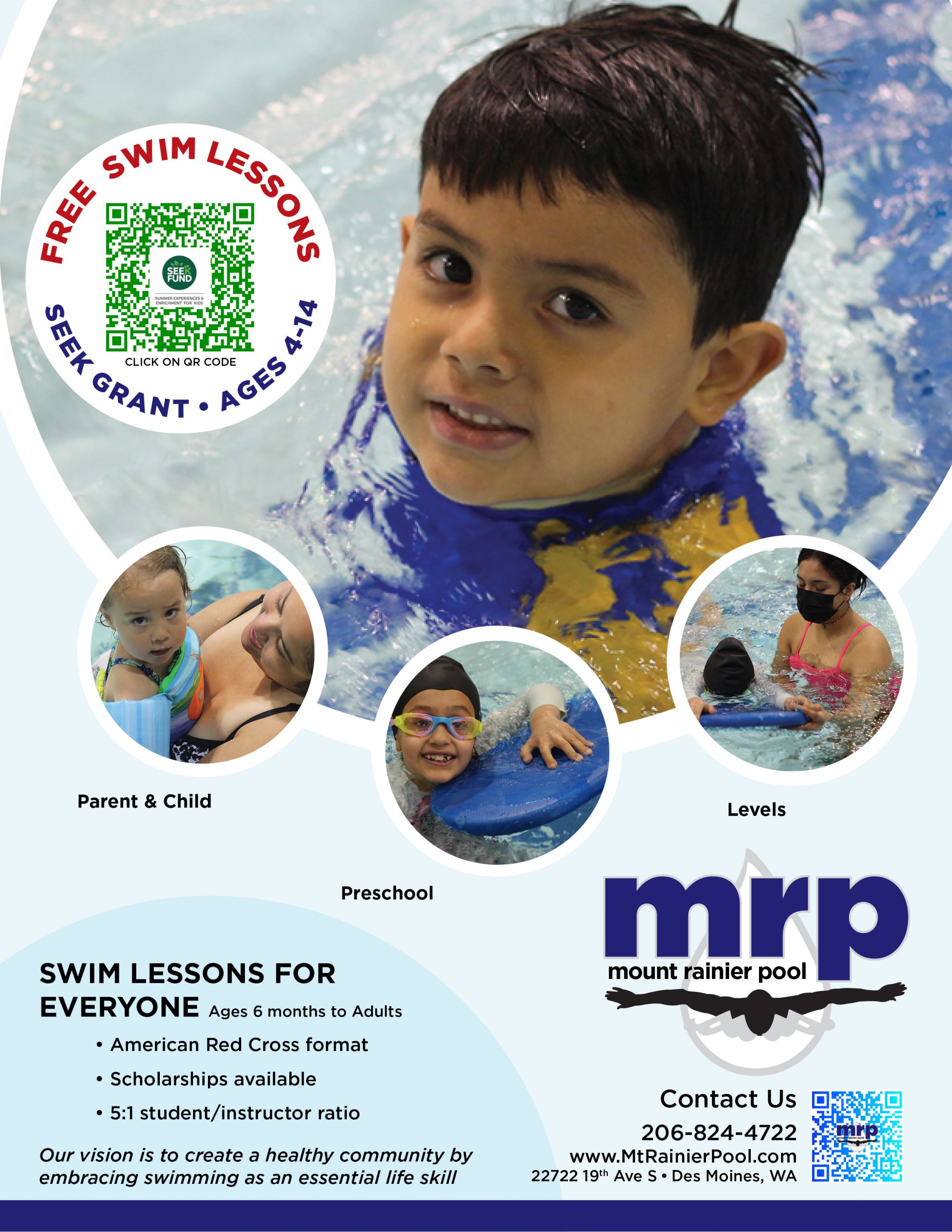 FALL SWIM LESSON REGISTRATION - Mt. Rainier Pool